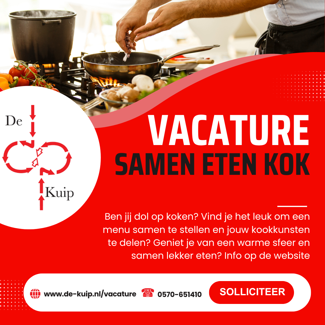 Banner Vacature Kok Samen Eten