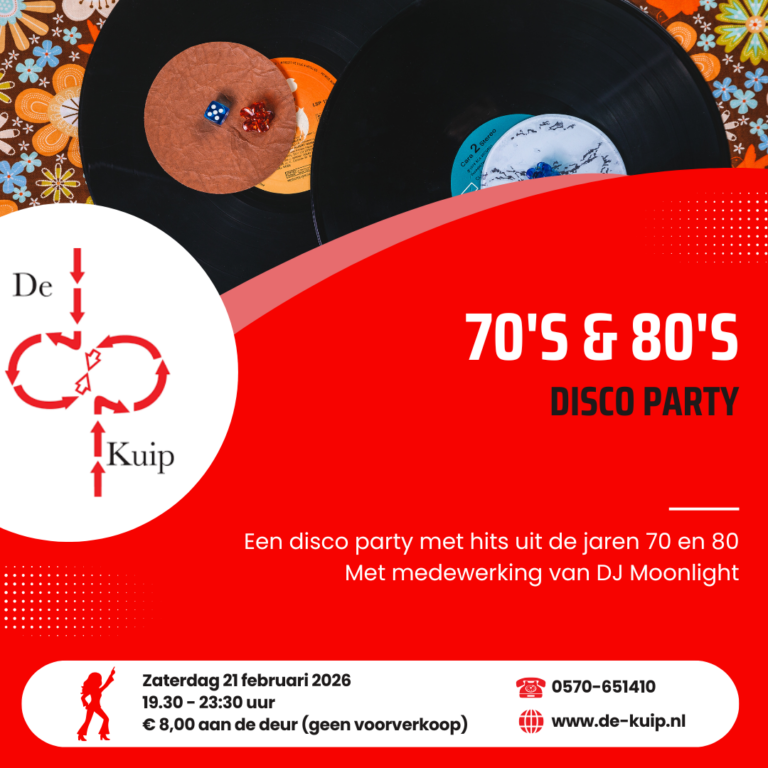 Banner 70s & 80's disco party